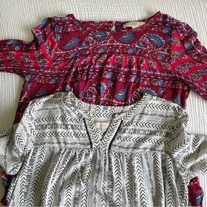 Two LOFT long sleeve tops size MP